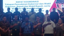 Rapat Koordinasi Tahapan Pencalonan Gubernur, Wagub Walikota, Wakil walikota, Bupati dan wakil Bupati Se-provinsi Papua Barat Daya tahun 2024
