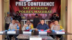 Polres Maybrat Melaksanakan Press Conference kasus Tindak Pidana Pembunuhan