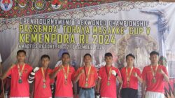 Sungguh Membanggakan, Atlet Taekwondo Pasmar 3 Sabet Empat Medali Emas Di Kejurnas Taekwondo PTMC Ke-5 Kemenpora RI CUP 2024