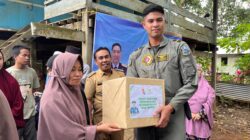 Lanud Sultan Hasanuddin Kembali Berikan Bantuan Sembako Kepada Korban Banjir Kabupaten Maros