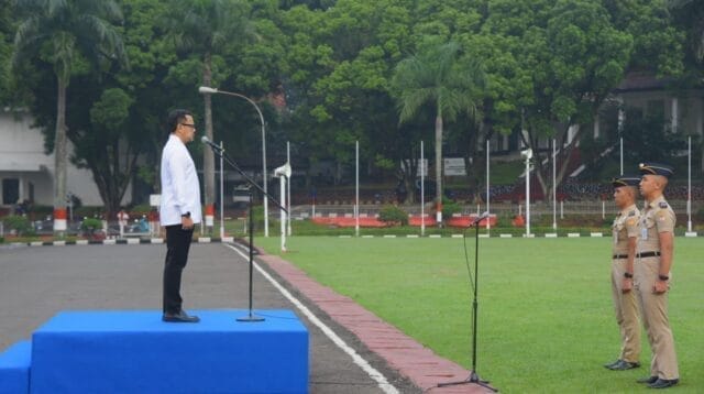 Pimpin Apel Manggala IPDN, Wamendagri Bima: Disiplin dan Konsistensi adalah Bekal Pemimpin Masa Depan