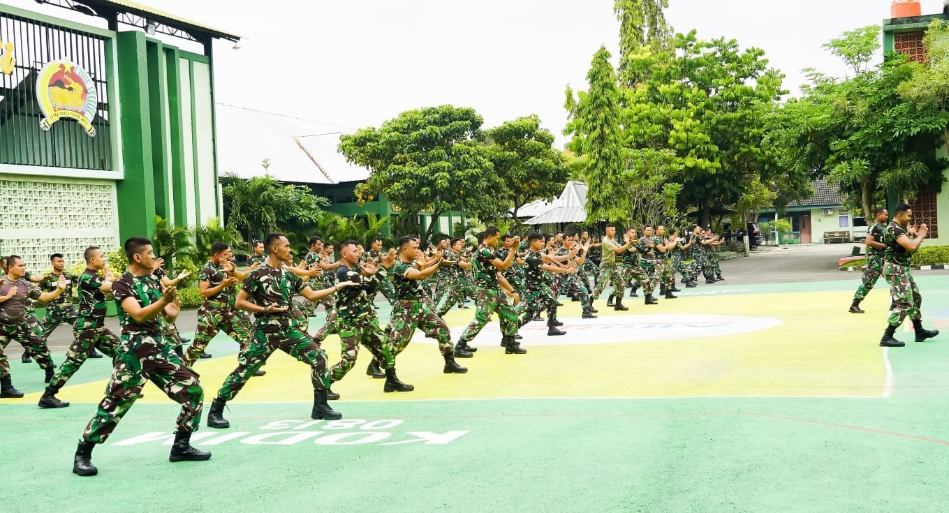Prajurit Kodim Bojonegoro Gelar Latihan Pencak Silat Militer