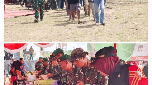 Ungkapan Syukur dan Terima Kasih, Warga Soko Sediakan 30 Nasi Tumpeng untuk Satgas TMMD 125 Bojonegoro