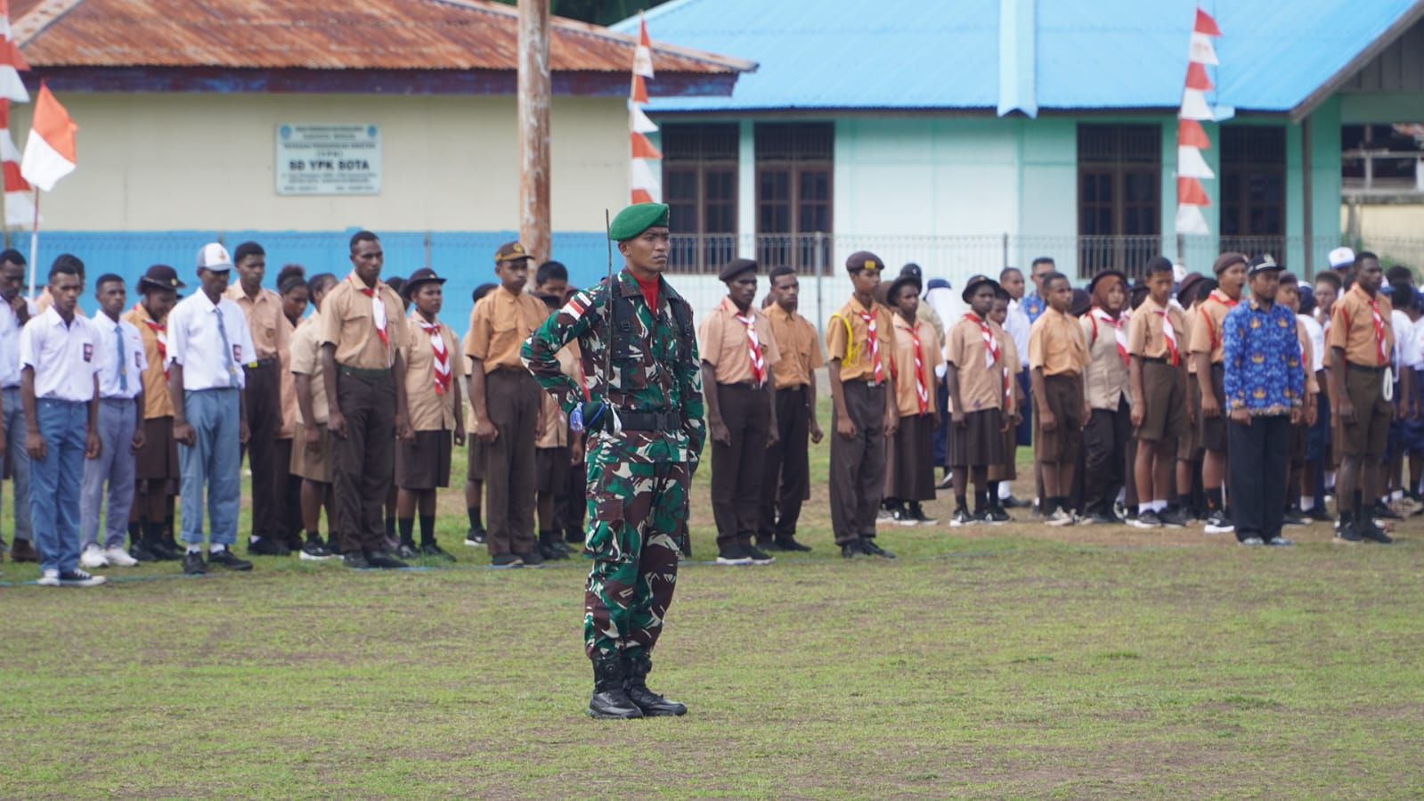 Semarak Peringatan HUT ke-80 RI di Perbatasan Sota