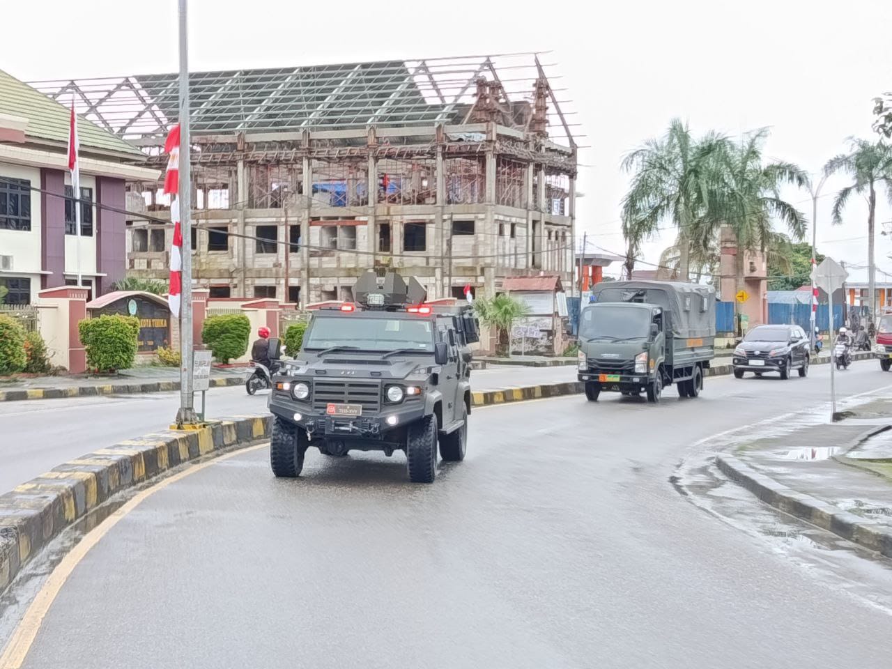 Jelang HUT Ke-80 TNI, Kodim 1710/Mimika Kembali Bersinergi Dengan GM FKPPI, Banser dan Pemuda Kerukunan Gelar Patroli Wilayah