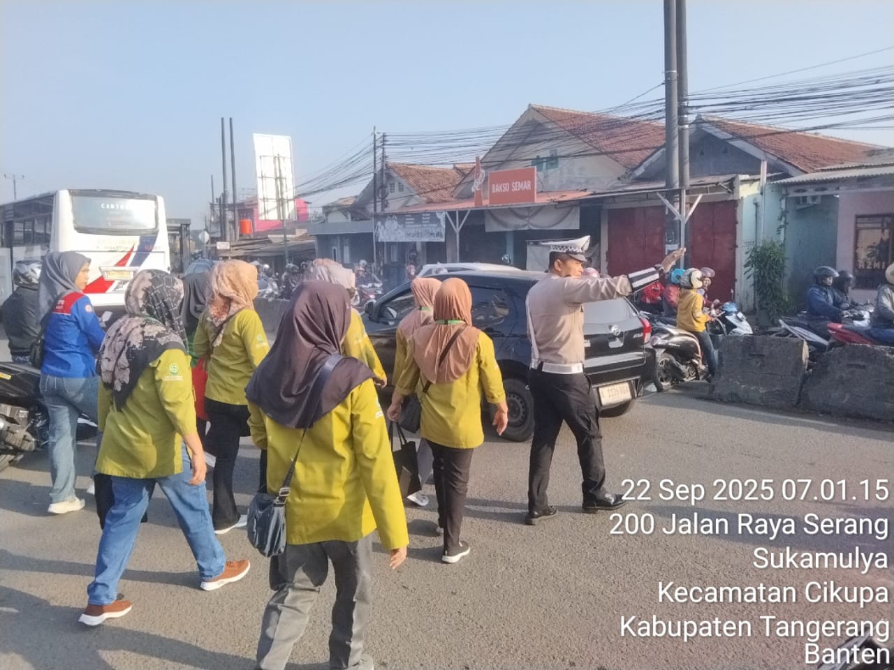 Polsek Cikupa Gelar PECAK, Wujudkan Kamseltibcar Lantas di Jam Sibuk