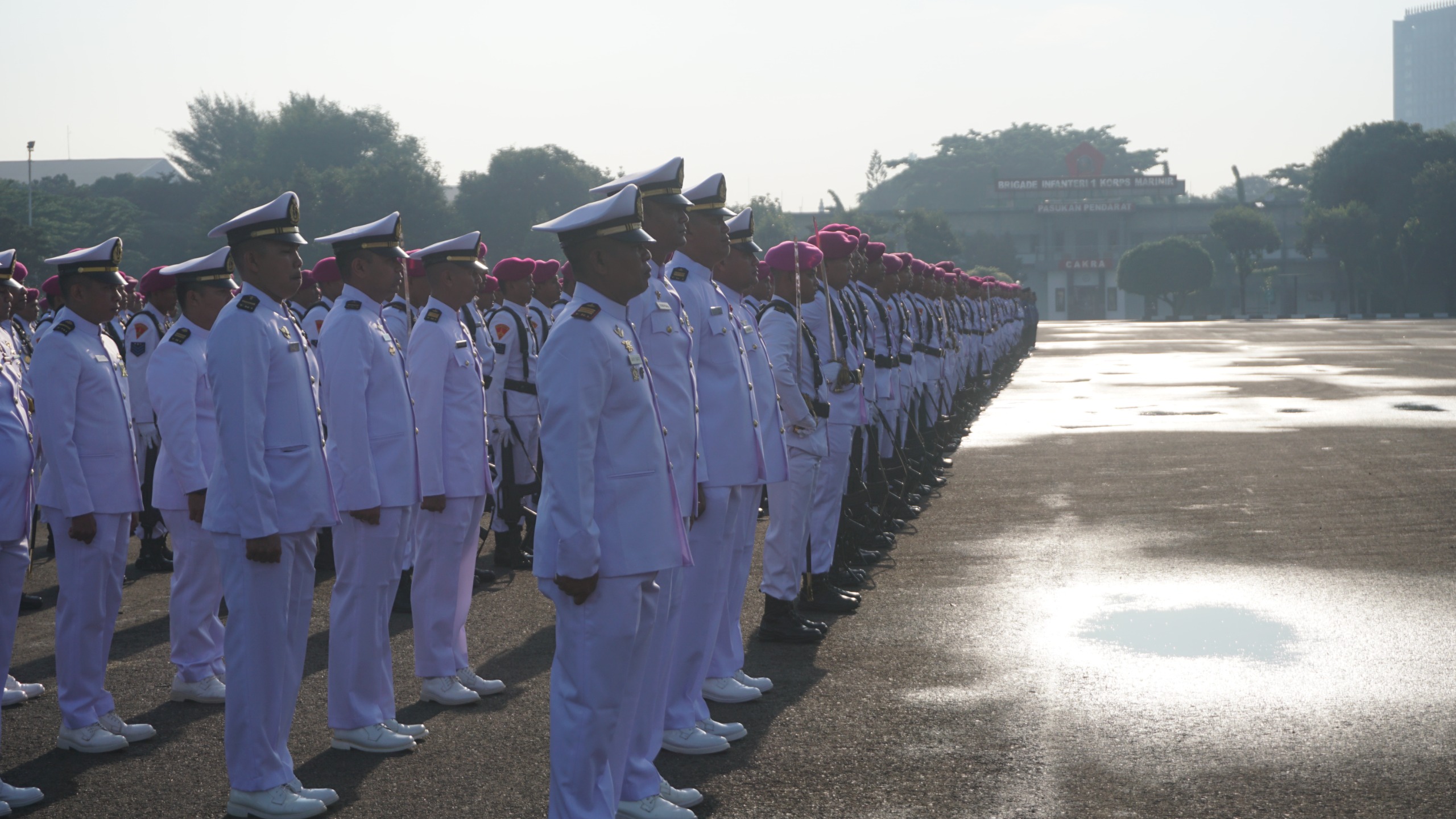 Penuh Khidmat, Prajurit Yonif 2 Marinir Ikuti Upacara Hari Kesaktian Pancasila