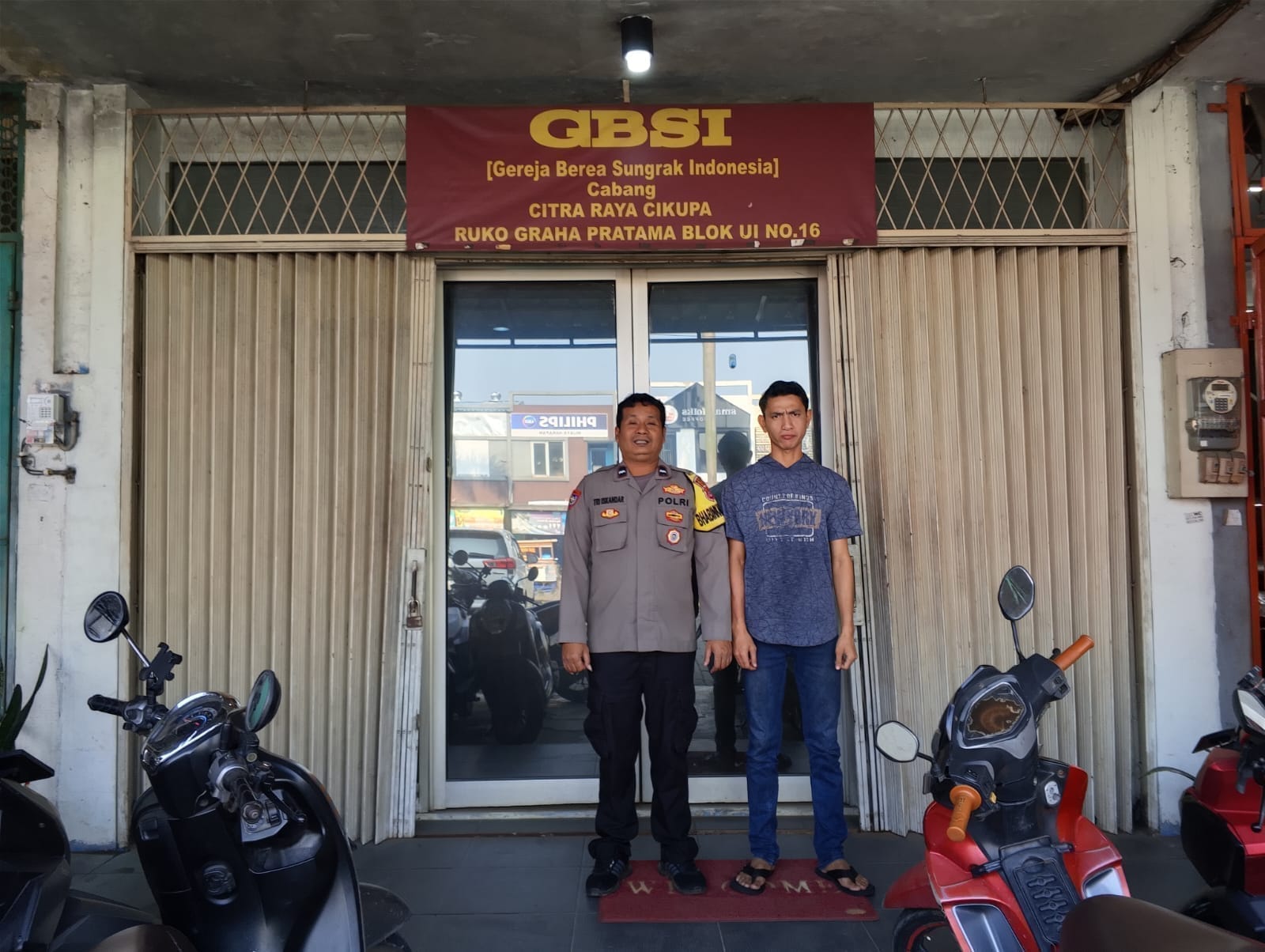 Tingkatkan Rasa Aman Umat Kristiani, Polsek Cikupa Laksanakan Pengamanan Ibadah Minggu Kasih