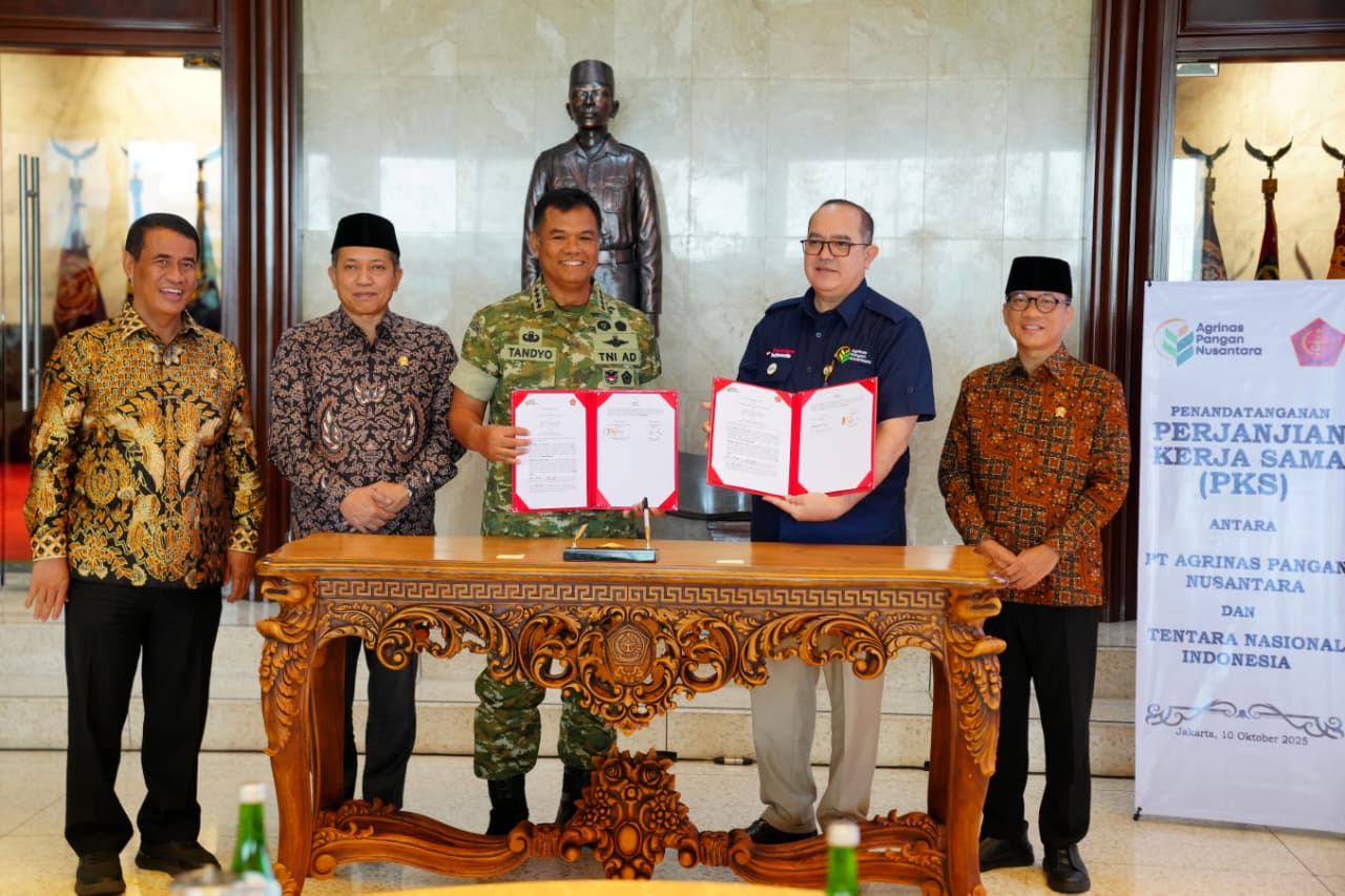 TNI dan PT Agrinas Pangan Nusantara Tandatangani PKS Percepatan Pembangunan KDKMP