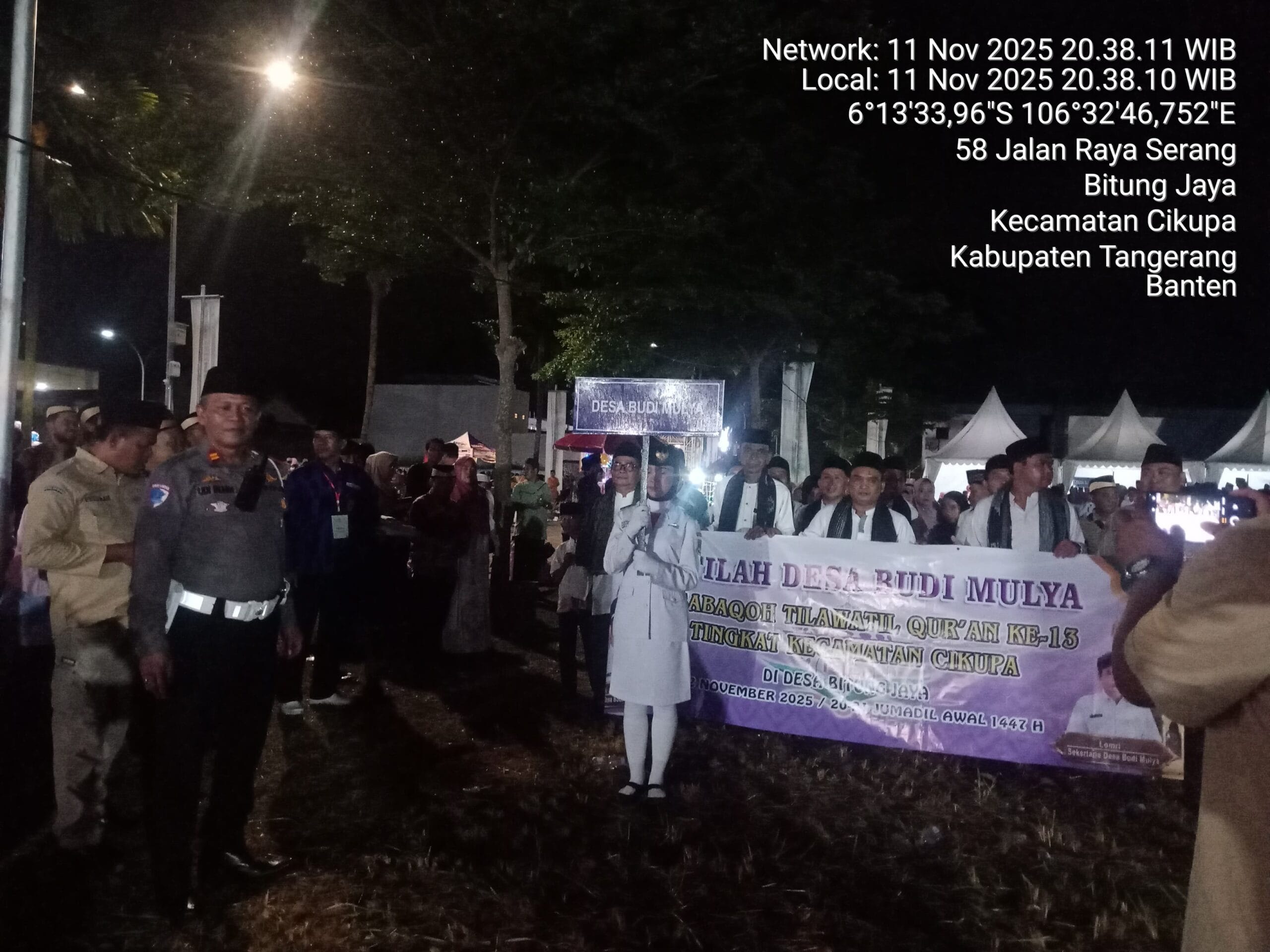 Polsek Cikupa Amankan Pembukaan MTQ ke-13 Tingkat Kecamatan Cikupa Berjalan Aman dan Tertib