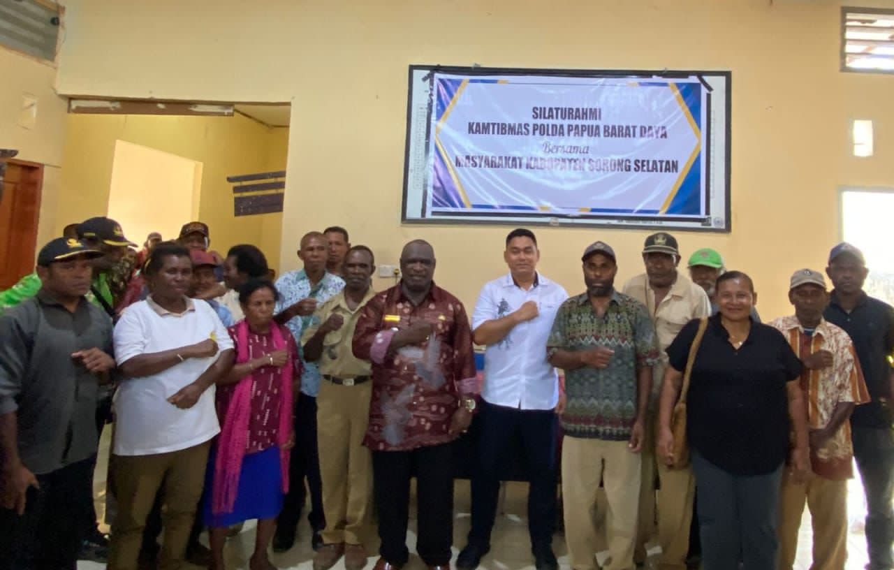 Polda Papua Barat Daya Perkuat Silaturahmi dan Pengamanan Menjelang Natal–Tahun Baru di Distrik Teminabuan