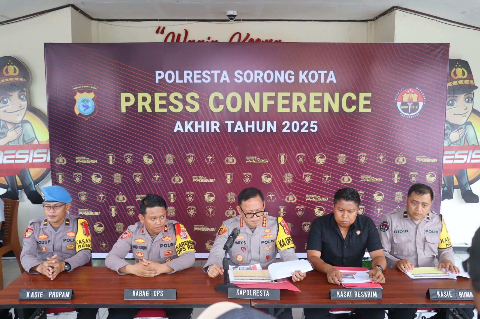 Polresta Sorong Kota Ungkap Kasus Korupsi dan Tekankan Pengamanan Tahun Baru 2026