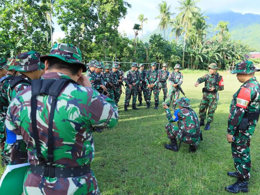 Prajurit Kodim 1505/Tidore Laksanakan Lator Apter Aplikasi Teritorial Sistem Blok