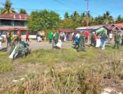 Jumat Bersih, Prajurit Kodim 1505/Tidore Bersatu Jaga Kebersihan Lingkungan
