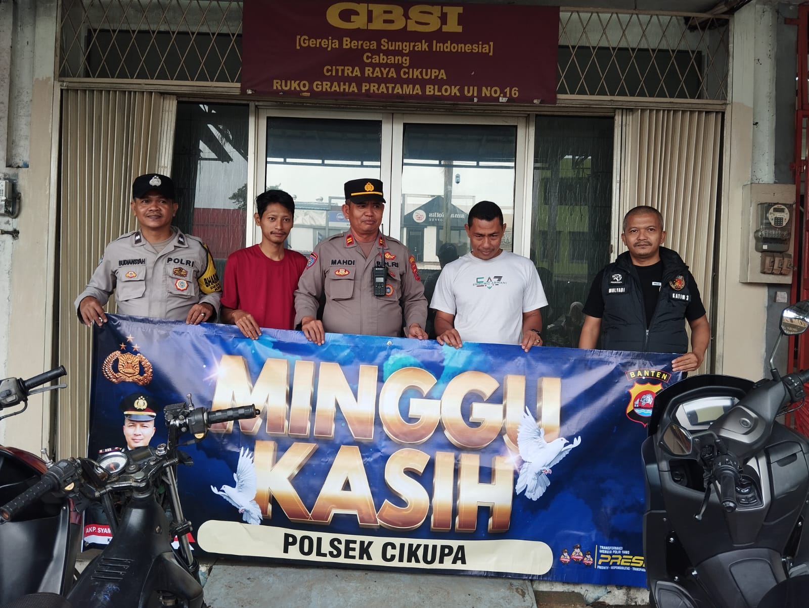 Polsek Cikupa Laksanakan Pengamanan dan Monitoring Ibadah Mingguan Gereja