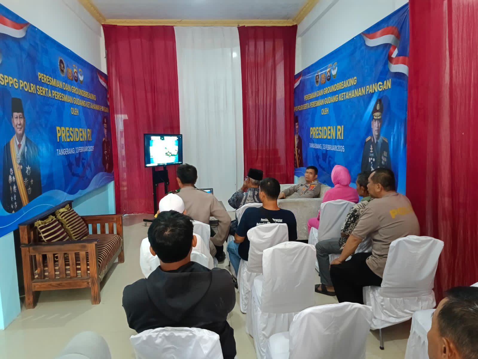 Polsek Cikupa Ikuti Groundbreaking SPPG Polri Secara Virtual