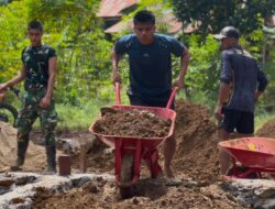 Hari Ke-6 TMMD Ke-127, Pembangunan RTLH Masuk Tahap Pengurukan Tanah Usai Pondasi Rampung