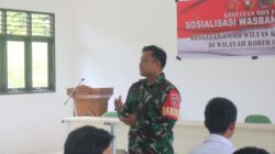 Tanamkan Semangat Cinta Tanah Air, Satgas TMMD Gelar Sosialisasi Wasbang dan Bela Negara di SMK Negeri 1 Linggang Bigung