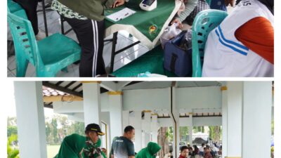 Sambut HUT ke- 80 Persit KCK, Kodim Bojonegoro Gelar Donor Darah dan Layanan Kesehatan Gratis