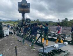 TNI AD Kebut Pembangunan Jembatan Bailey Karang Rejo, Pastikan Akses Warga Pulih Jelang Ramadhan