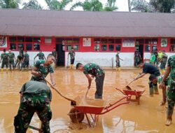 TNI AD Pulihkan SDN 152983 Hutanabolon I Pasca Banjir, Sekolah Kembali Digunakan