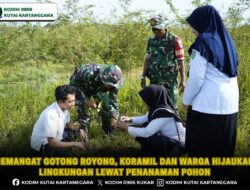 Semangat Gotong Royong, Koramil dan Warga Hijaukan Lingkungan Lewat Penanaman Pohon