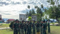 TNI Hadir Bersama Rakyat, Saat Apel Pengecekan Kesiapsiagaan di Lokasi TMMD ke-127