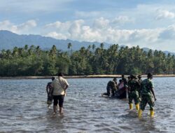 Tembus Perairan Menuju Kampung Sisir, Satgas TMMD ke-127 Kodim 1804/Kaimana Wujudkan Pengabdian Tanpa Batas