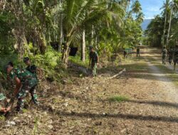 Melalui TMMD Ke-127 Kodim 1804/Kaimana Jalan Kampung Marsi Hampir Rampung