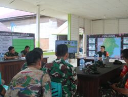 Dansatgas TMMD Wiltas Ke-127 Kodim 0912/Kubar Gelar Evaluasi di Posko Linggang Amer