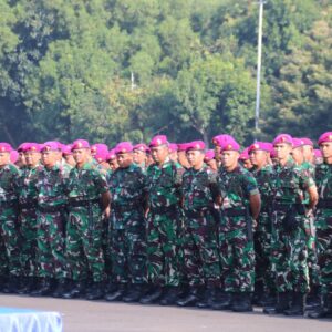Seluruh Prajurit Yonif 2 Marinir TNI AL Ikuti Apel Khusus Brigif 1 Marinir