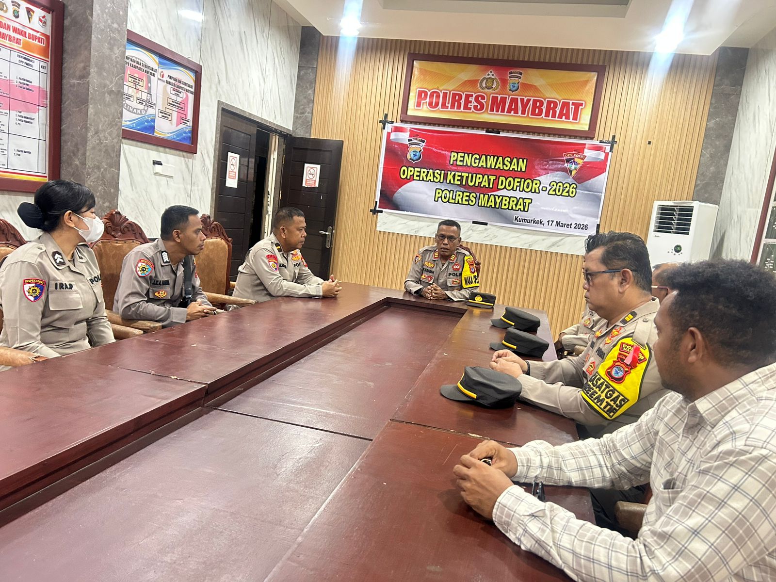 Tim Wasops Polda Papua Barat Daya Laksanakan Pengawasan Operasi Ketupat Dofior 2026 di Polres Maybrat