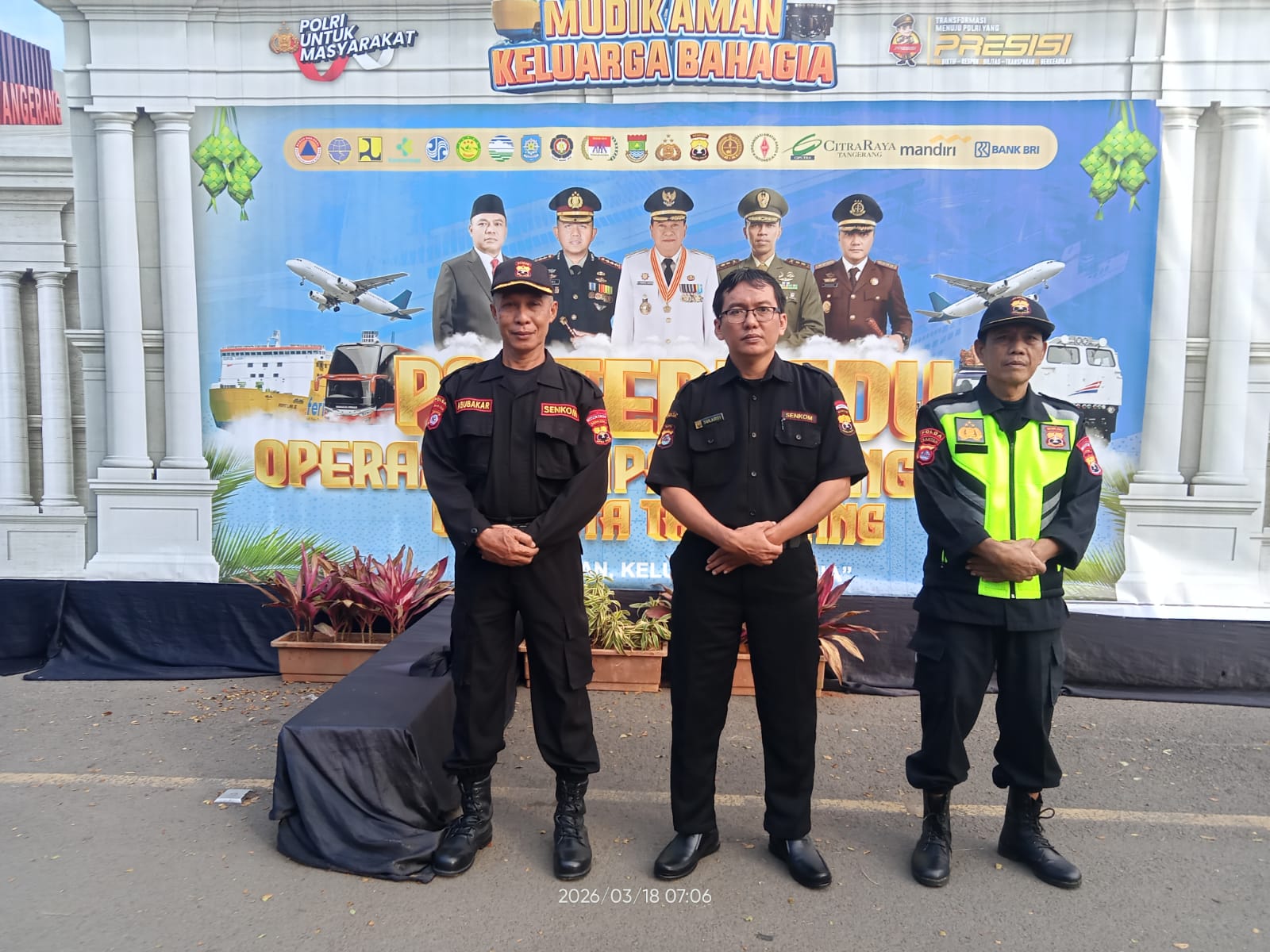 Senkom Kabupaten Tangerang Perkuat Sinergi Pengamanan Mudik di Pos Terpadu Citra Raya