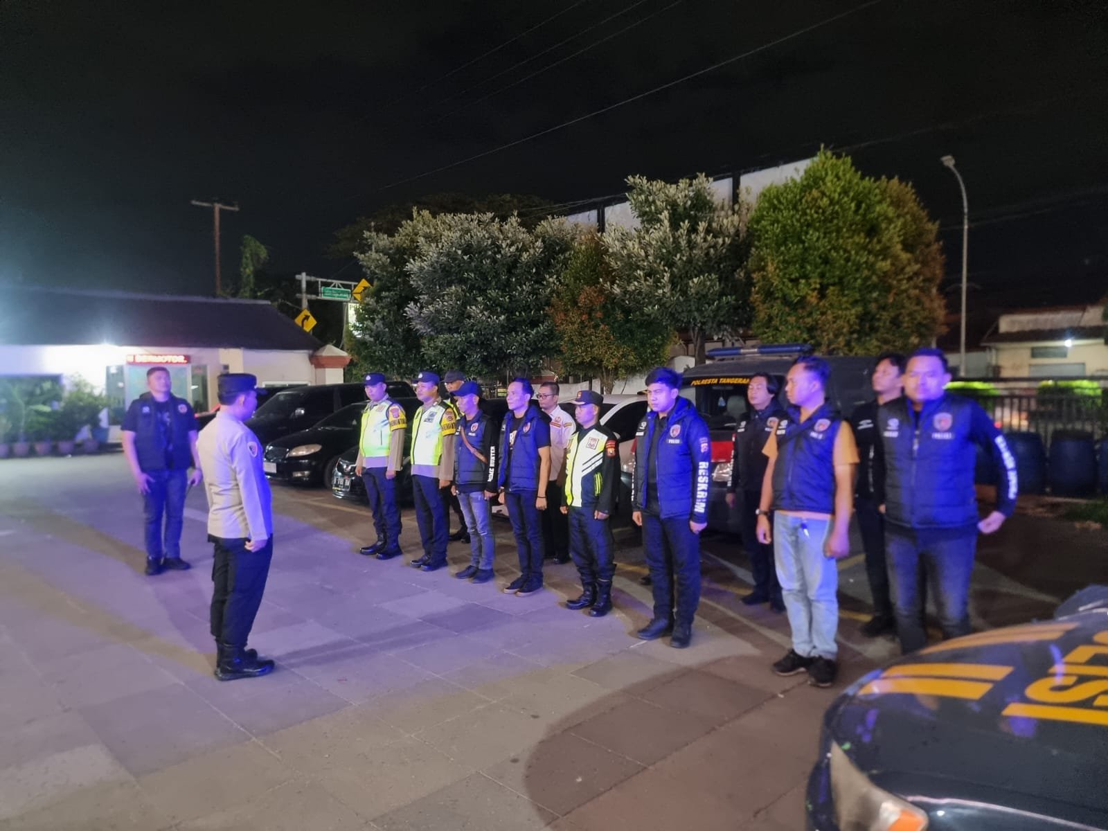 Polsek Cikupa Gelar Apel Patroli Pengamanan Malam Takbir Idul Fitri 1447 H