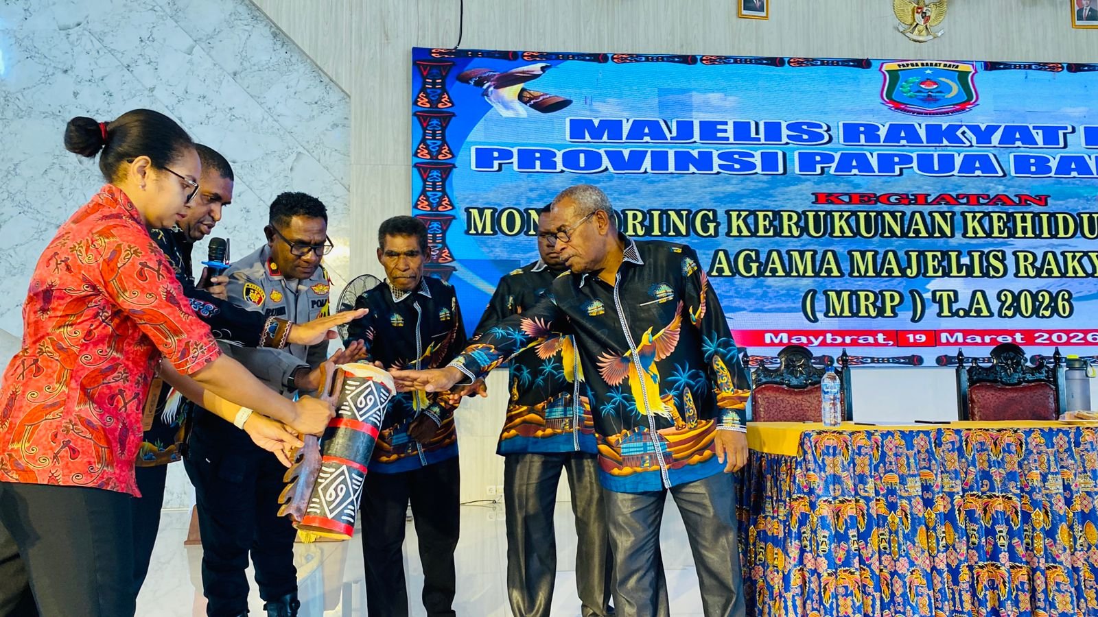 Kapolres Maybrat Hadiri Monitoring Kerukunan Kehidupan Beragama Pokja Agama MRP Papua Barat Daya
