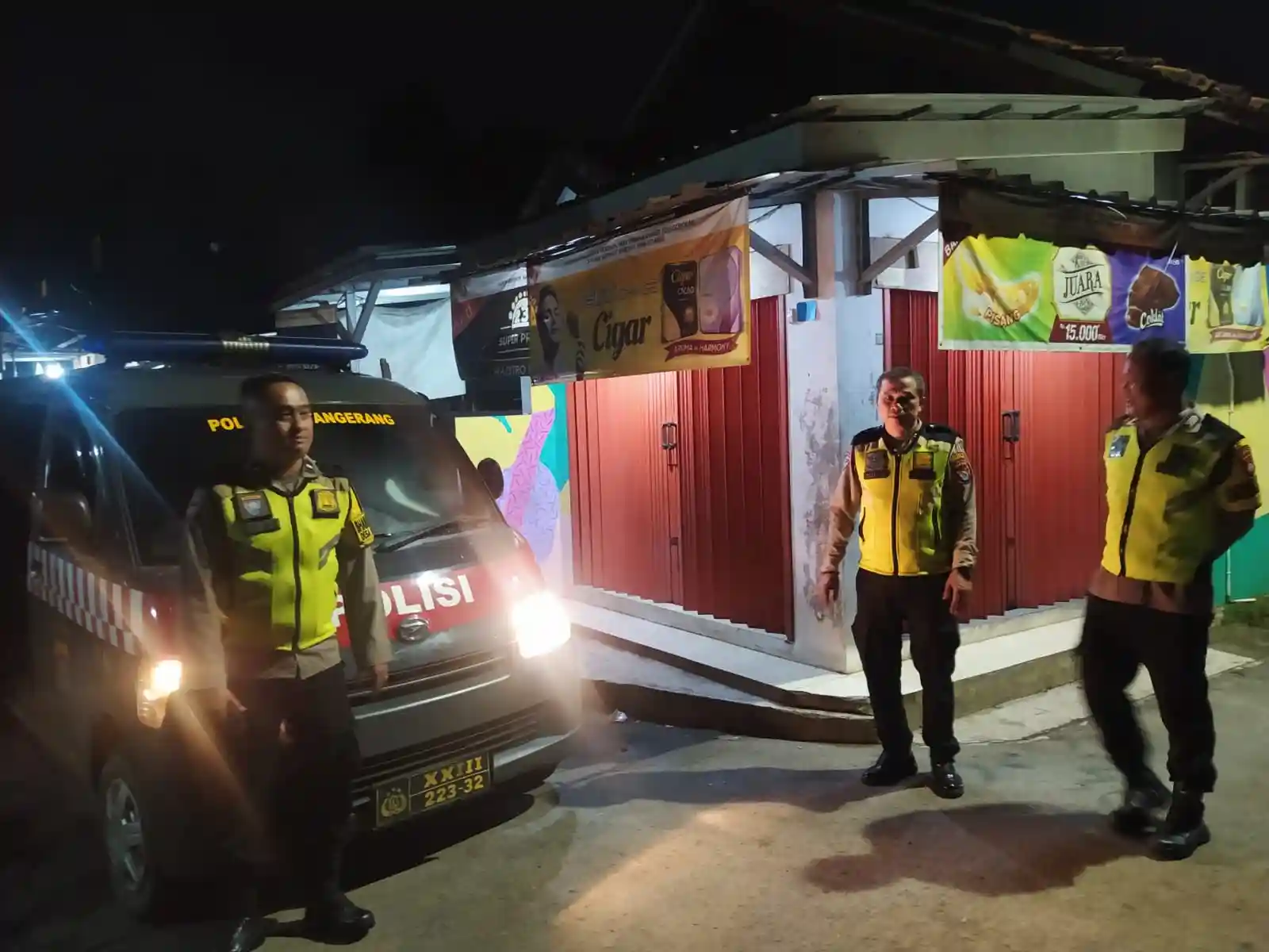 IPTU Amir Murtado Pimpin Ops Cipkon KRYD Polsek Cikupa Patroli Mobile Malam Hari