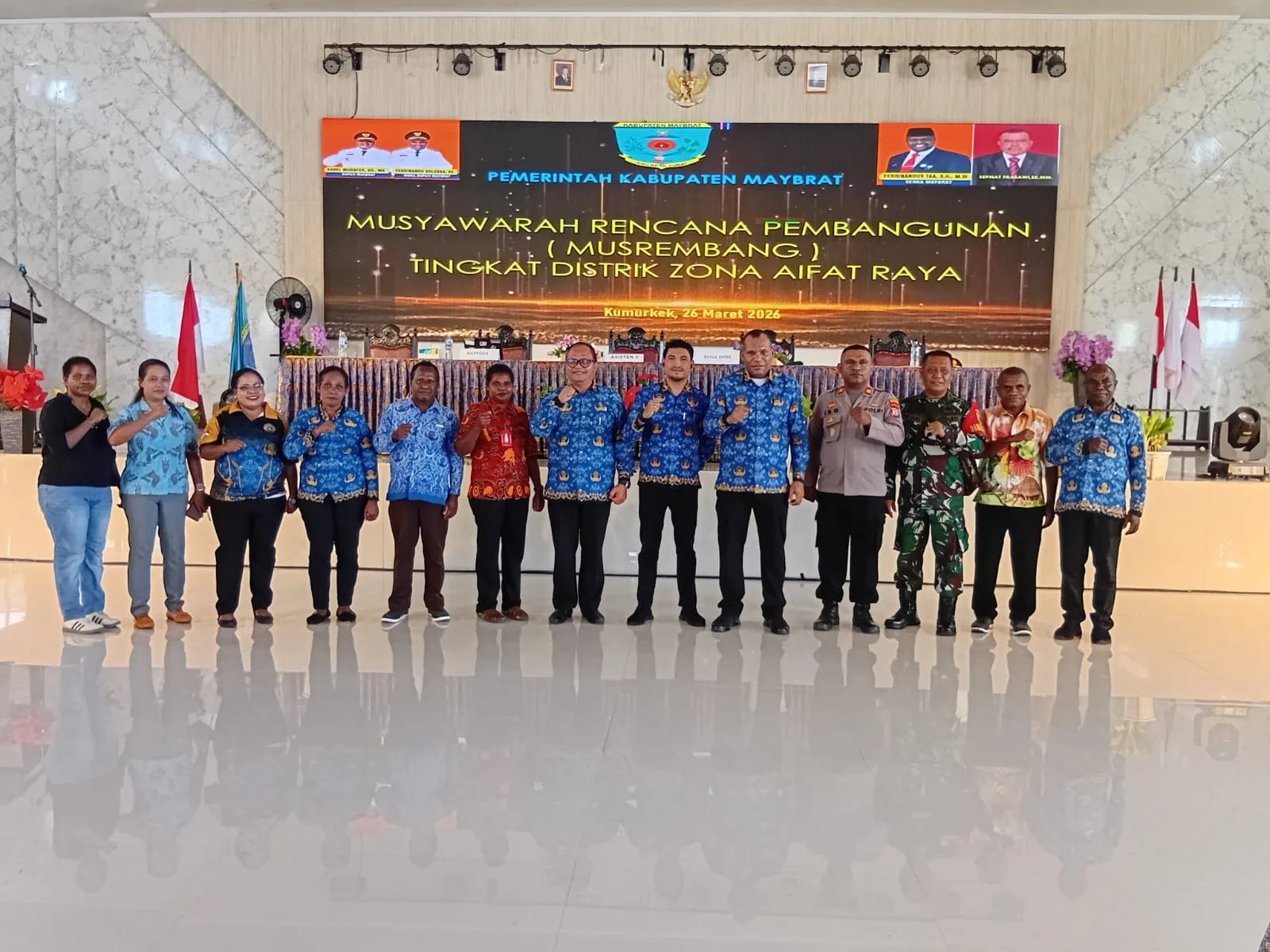 Mewakili Kapolres Maybrat, Kapolsek Aifat Hadiri Musrembang Zona Aifat Raya Tahun 2026