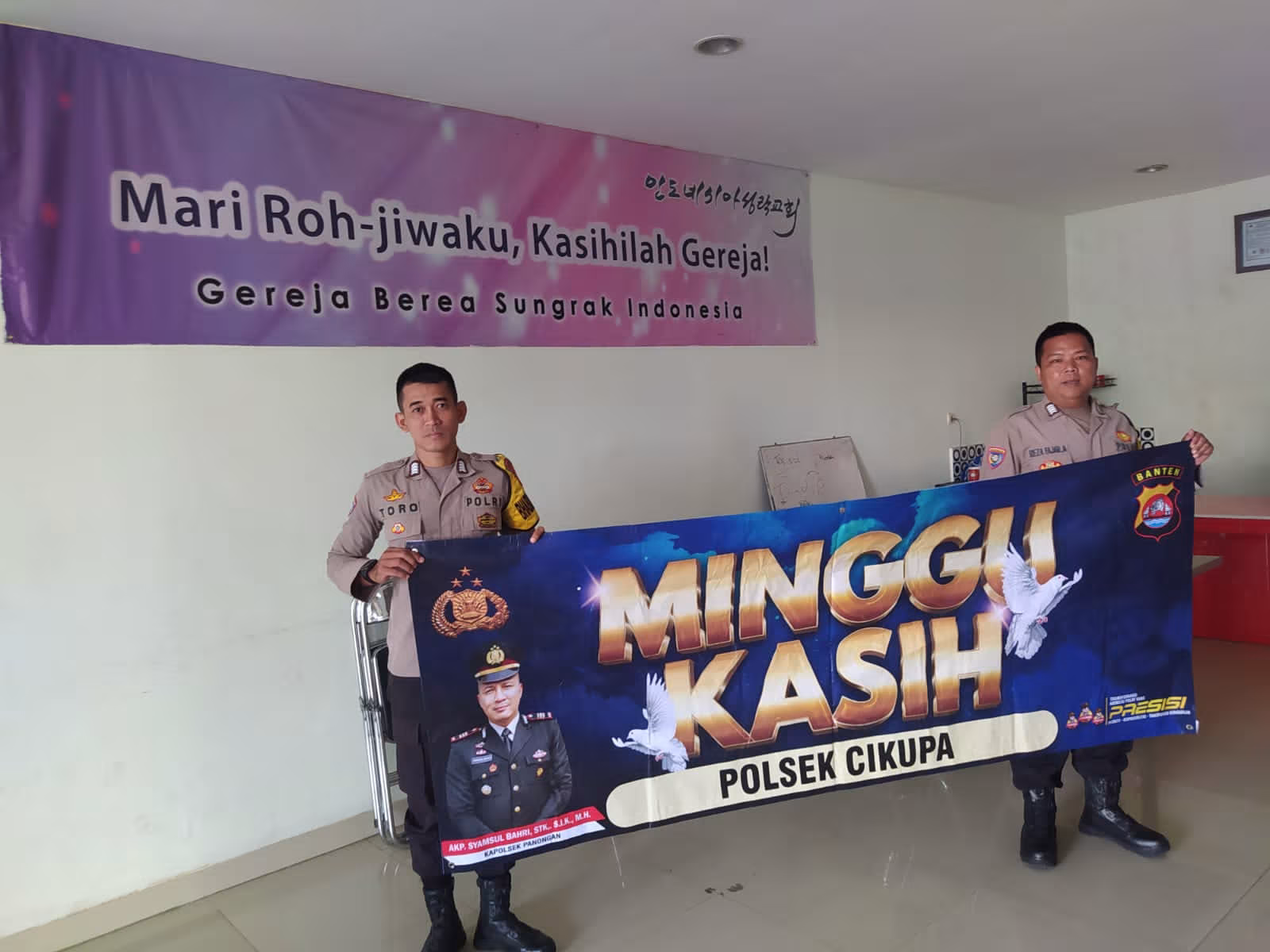 Polsek Cikupa Amankan Ibadah Minggu Kasih di Sejumlah Gereja Citra Raya