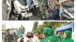 Ramadan Berkah, Persit Kodim Bojonegoro Bagikan Ratusan Takjil