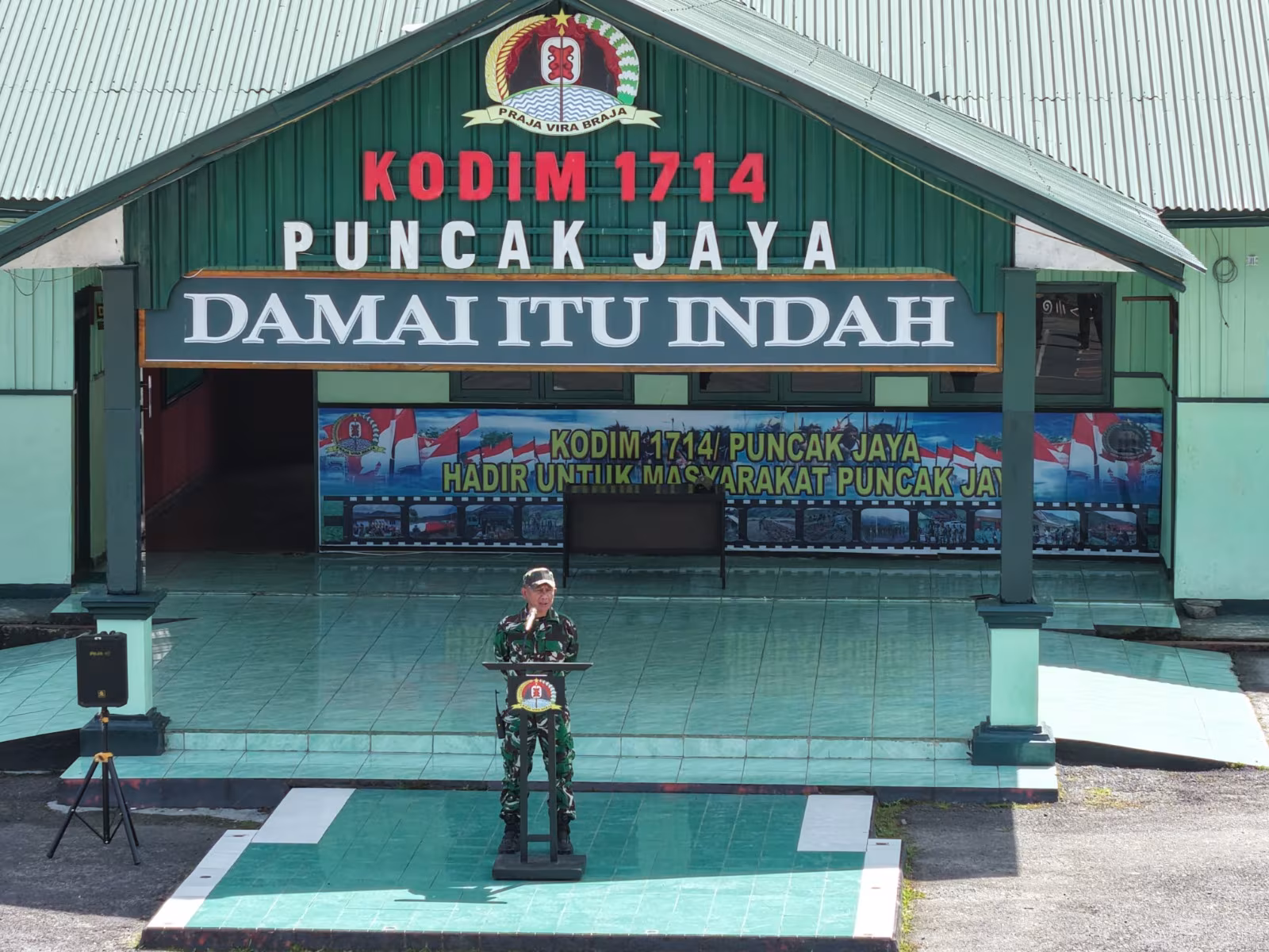 Kodim 1714/Puncak Jaya Selenggarakan Kegiatan Persami KKRI Tanamkan Nilai Kebangsaan Pada Siswa SMK Negeri 1 Mulia