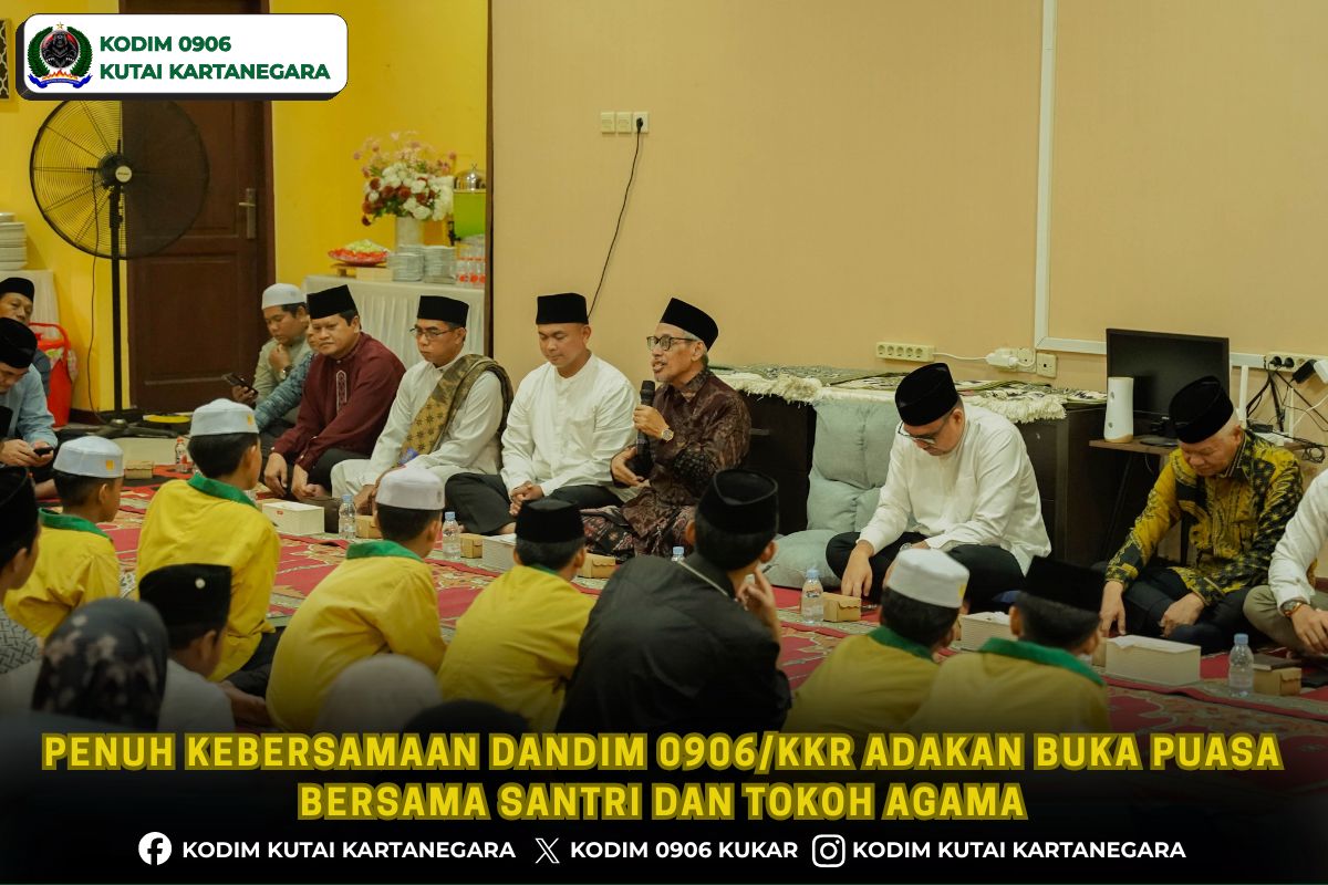 Penuh Kebersamaan Dandim 0906/kkr Adakan Buka Puasa Bersama Santri dan Tokoh Agama