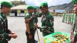 Kodim 1714/Puncak Jaya Gelar Upacara Korps Kenaikan Pangkat Bintara