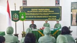 Rapat Paripurna Dalam Rangka Serah Terima Jabatan Ketua Persit KCK Cabang XXXV Kodim 1710/Mimika