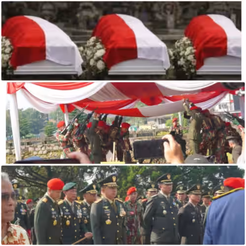 Panglima TNI Jenderal TNI Agus Subiyanto, S.E., M.Si. Selaku Inspektur Pemakaman Mayor Zulmi, Gugur Di Libanon Prajurit Berprestasi TNI, Selamat Jalan Pahlawan Perdamaiaan