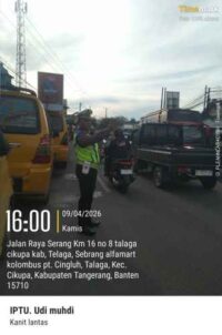 IPTU Udi Muhdi Pantau dan Terjun Langsung Atur Arus Lalu Lintas Sore di Cikupa