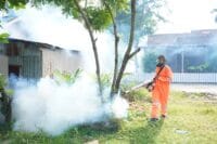 Cegah Penyakit Demam Berdarah (DBD) dan Malaria, Kodaeral XIV Sorong Laksanakan Fogging