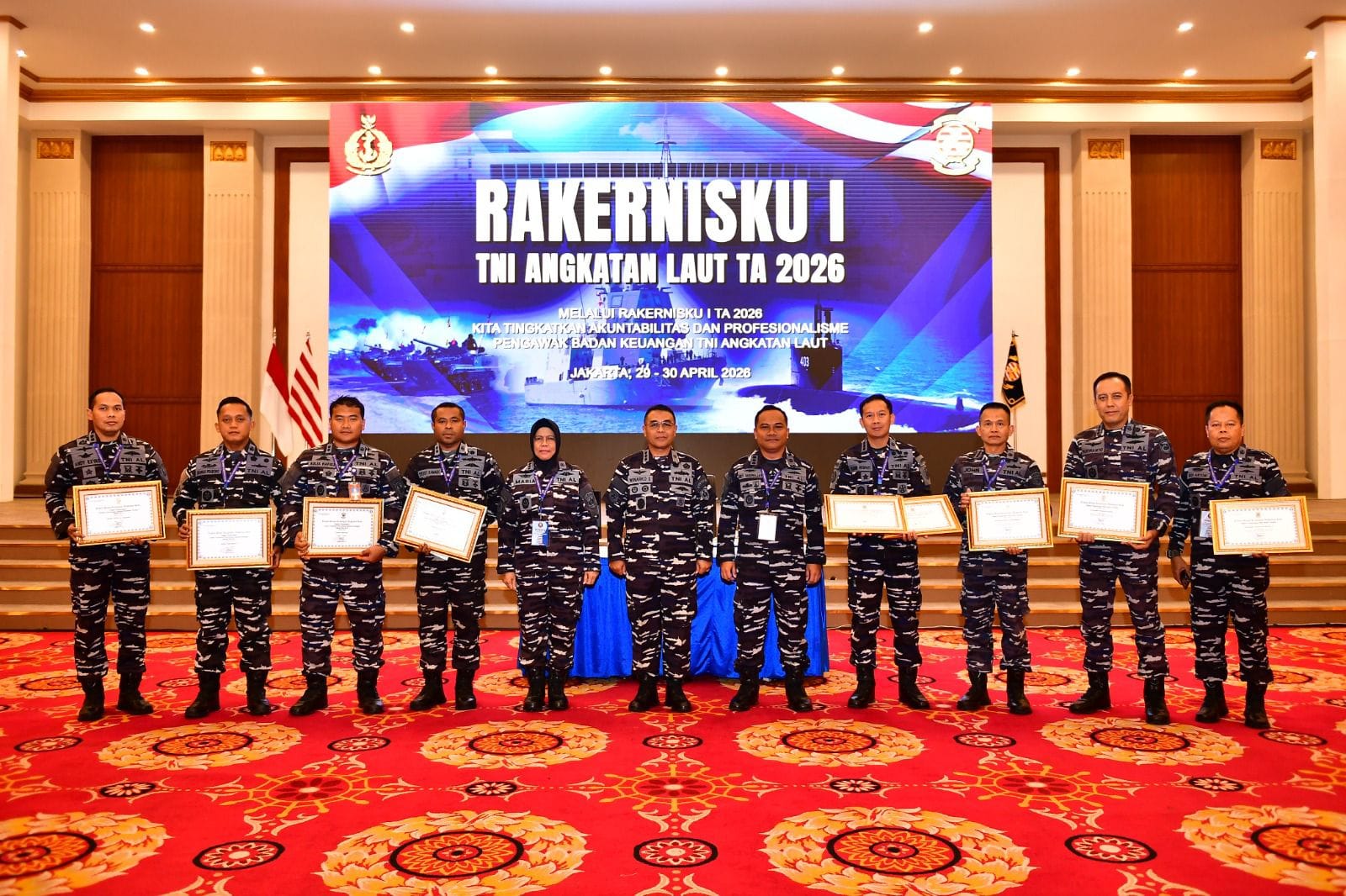 Koarmada III Raih Dua Penghargaan di Rakernisku TNI AL 2026, Perkuat Tata Kelola Keuangan