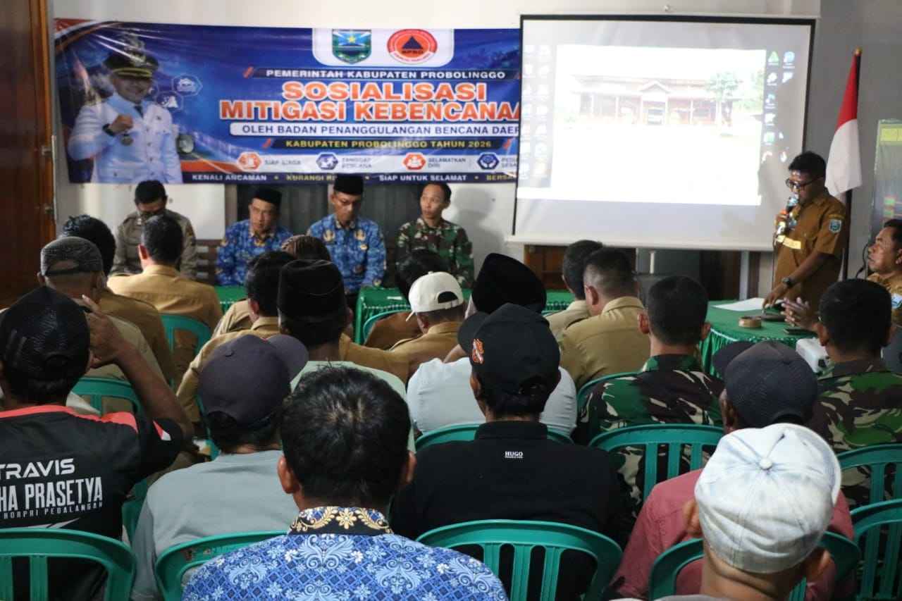 BPBD Probolinggo Gelar Sosialisasi Penanggulangan Bencana di Lokasi TMMD Ke-128 Kodim 0820/Probolinggo