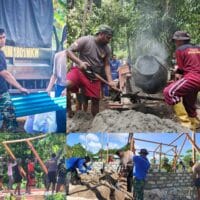 TMMD Ke-128 Kodim 1801/Manokwari, Jadi Bukti Nyata Soliditas TNI-Polri dan Rakyat Kompak Bangun Kampung Tanah Rubuh