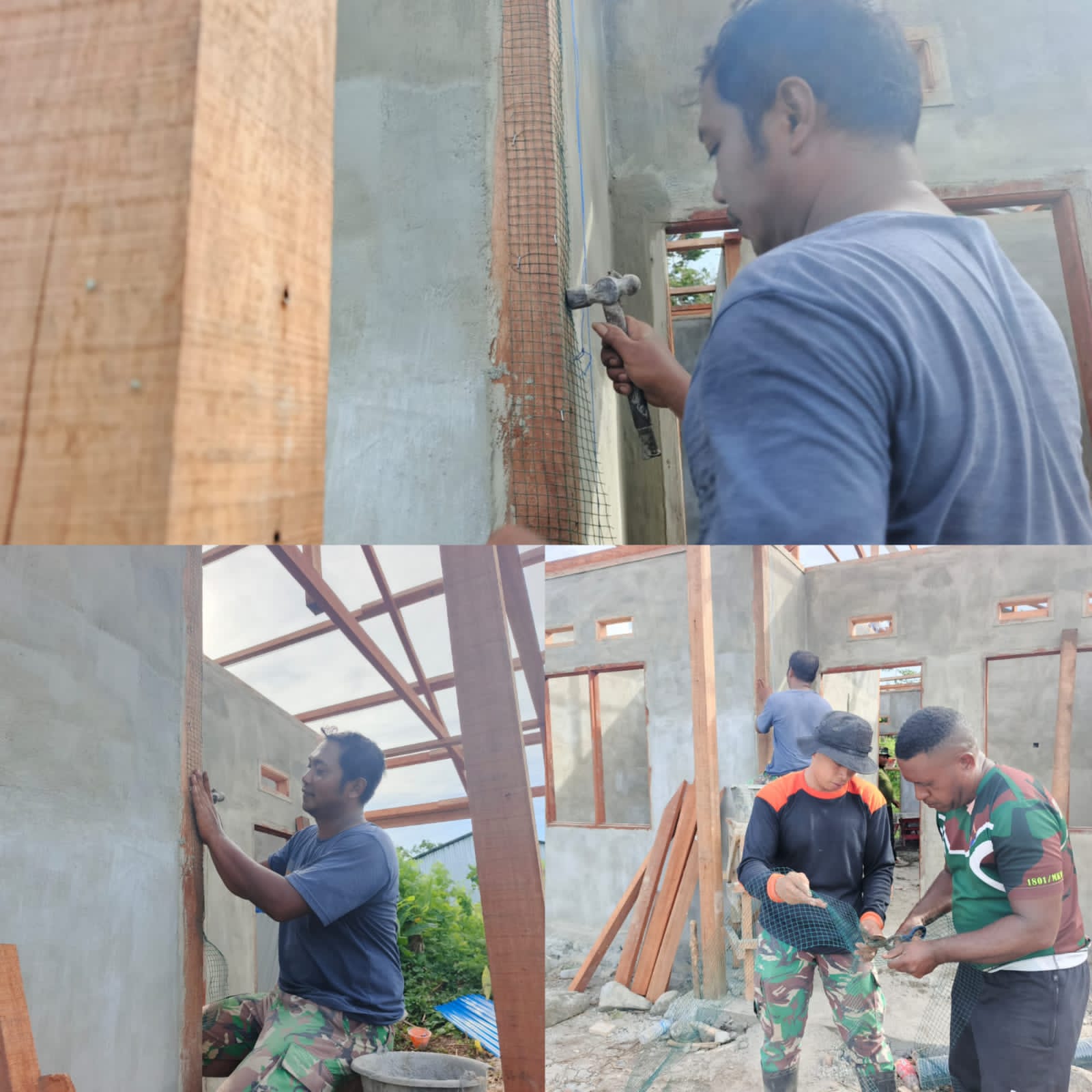 IMG-20260517-WA0022 Pembangunan RTLH TMMD Ke-128 Kodim 1801/Manokwari Masuk Tahap Pemasangan Pilar